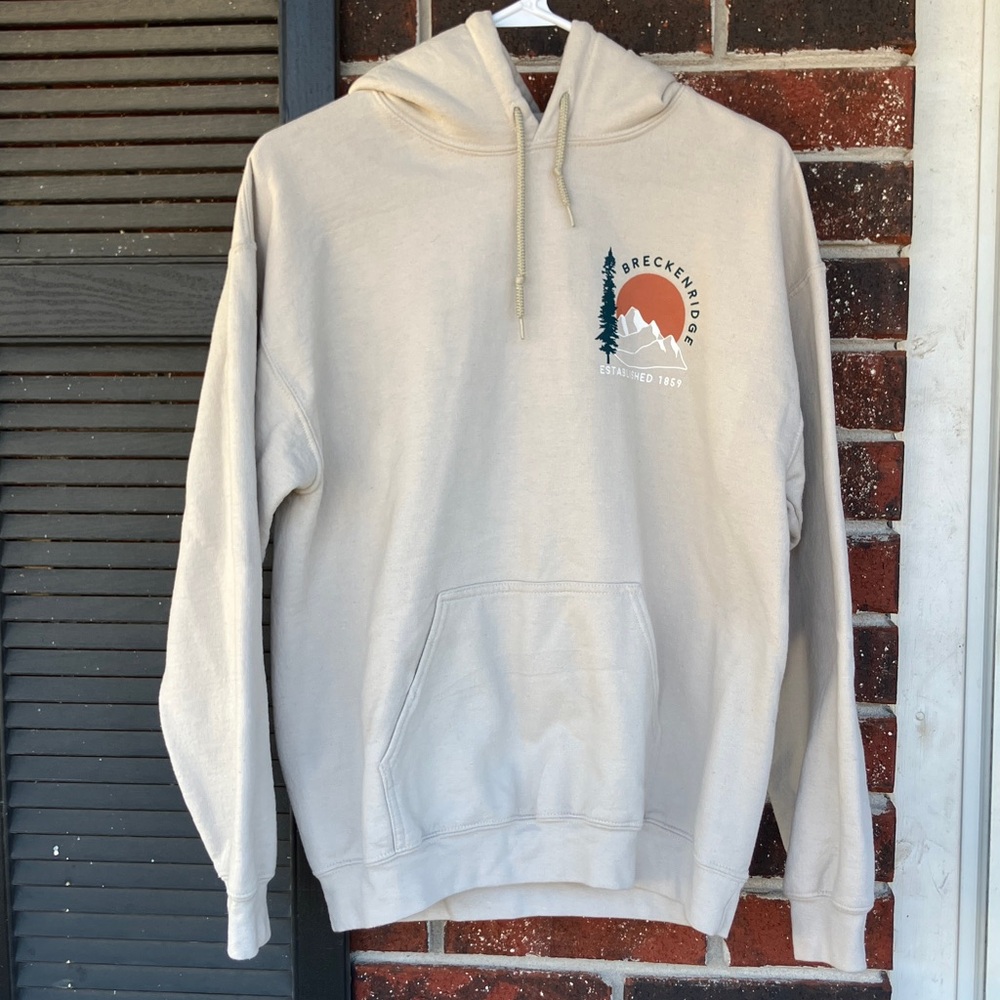 Breckenridge Logo Light Tan Hoodie (Size M - Unisex)